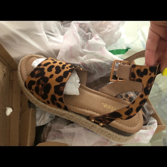 Platform Espadrille Ankle Strap Open Wedge Sandal - Picture 4 of 6